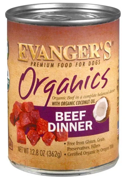 12/12.5 oz. Evanger's Organics Beef Dinner For Dogs - Treat